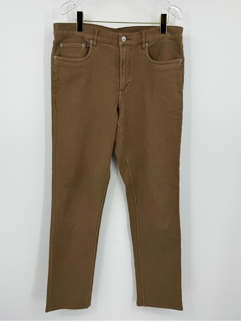 *Faherty Stretch Terry 5 Pocket Pant Slim Straight Jeans Brown Mens 32/34